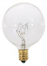 Satco Products Inc. S3821 - 15 Watt G16 1/2 Incandescent; Clear; 1500 Average rated hours; 114 Lumens; Candelabra base; 120 Volt