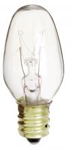 Satco Products Inc. S3903 - 10 Watt C7 Incandescent; Clear; 2500 Average rated hours; 60 Lumens; Candelabra base; 130 Volt