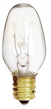 Satco Products Inc. S4724 - 4 Watt C7 Incandescent; Clear; 3000 Average rated hours; 16 Lumens; Candelabra base; 120 Volt;