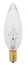 Satco Products Inc. S4994 - 7.5 Watt BA9 1/2 Incandescent; Clear; 3000 Average rated hours; 37 Lumens; Candelabra base; 120 Volt