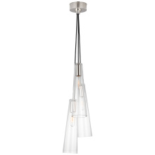 Visual Comfort & Co. Signature Collection RB 5112PN-CG - Osvaldo 4" Triple Pendant