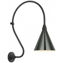 Visual Comfort & Co. Signature Collection TOB 2805MBK/S10-G - Academy 18" Larrabee Barn Light