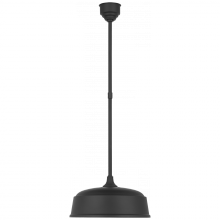 Visual Comfort & Co. Signature Collection TOB 5812MBK-MBK - Academy 16" Rockhouse Pendant