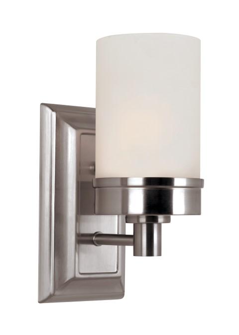 1-Light Fusion Collection 4.25" Wall Sconce with Cylinder Glass Shade