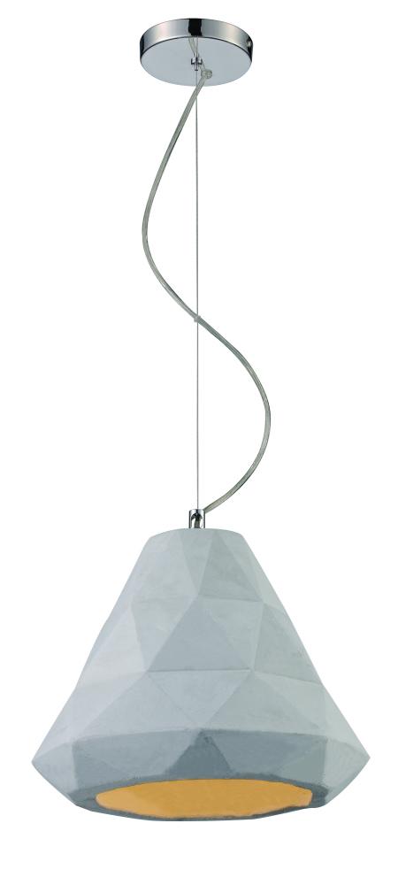 1LT PENDANT-GRAY CONCRETE