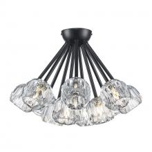 Trans Globe 11738 BK - 12LT SEMI FLSH ROSE CRYSTAL-BK