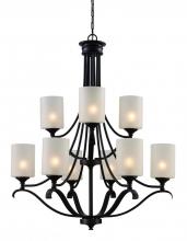 Trans Globe 70669 ROB - 9LT CHANDELIER-CURVED ENDS-ROB