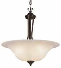 Trans Globe 9284 ROB - Aspen Collection 3-Light, Metal Ribbon Arms, Reverse Glass Bell Indoor Pendant