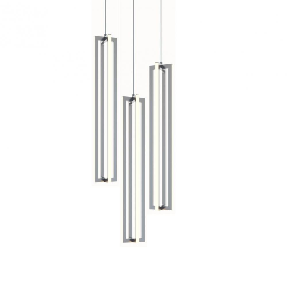 Cass 18'' 3 Light Small Round Pendant - SN