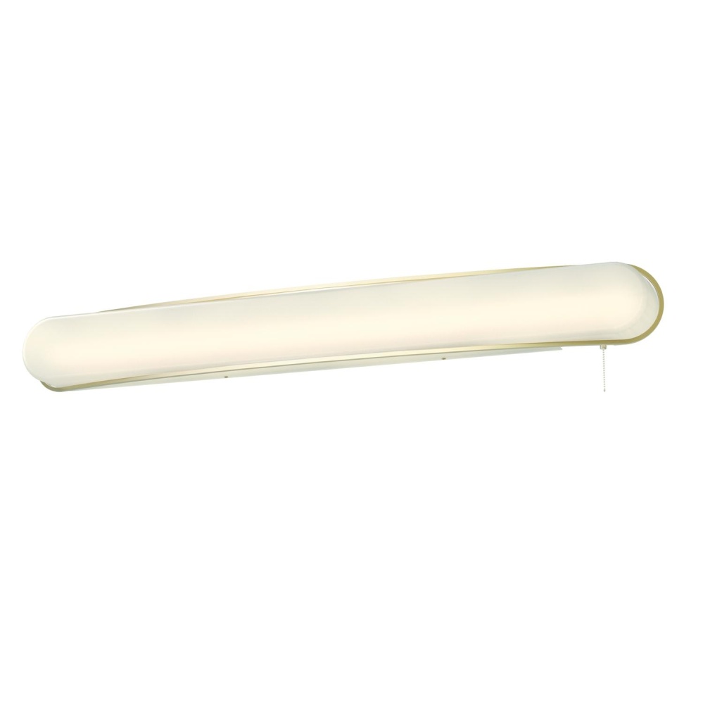 Curve 48'' LED Overbed, 120V, 3000K, Satin Brass