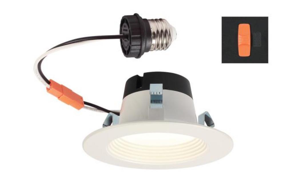 6.5W Recessed LED Downlight with Color Temperature Selection 4 in. Dimmable 2700K, 3000K, 3500K,