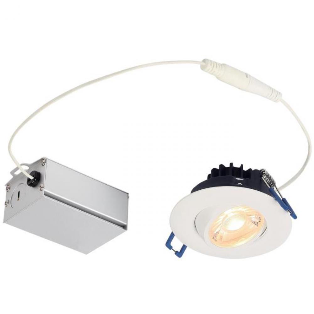 7W Gimbal Recessed LED Downlight 3" Dimmable 3000K, 120 Volt, Box
