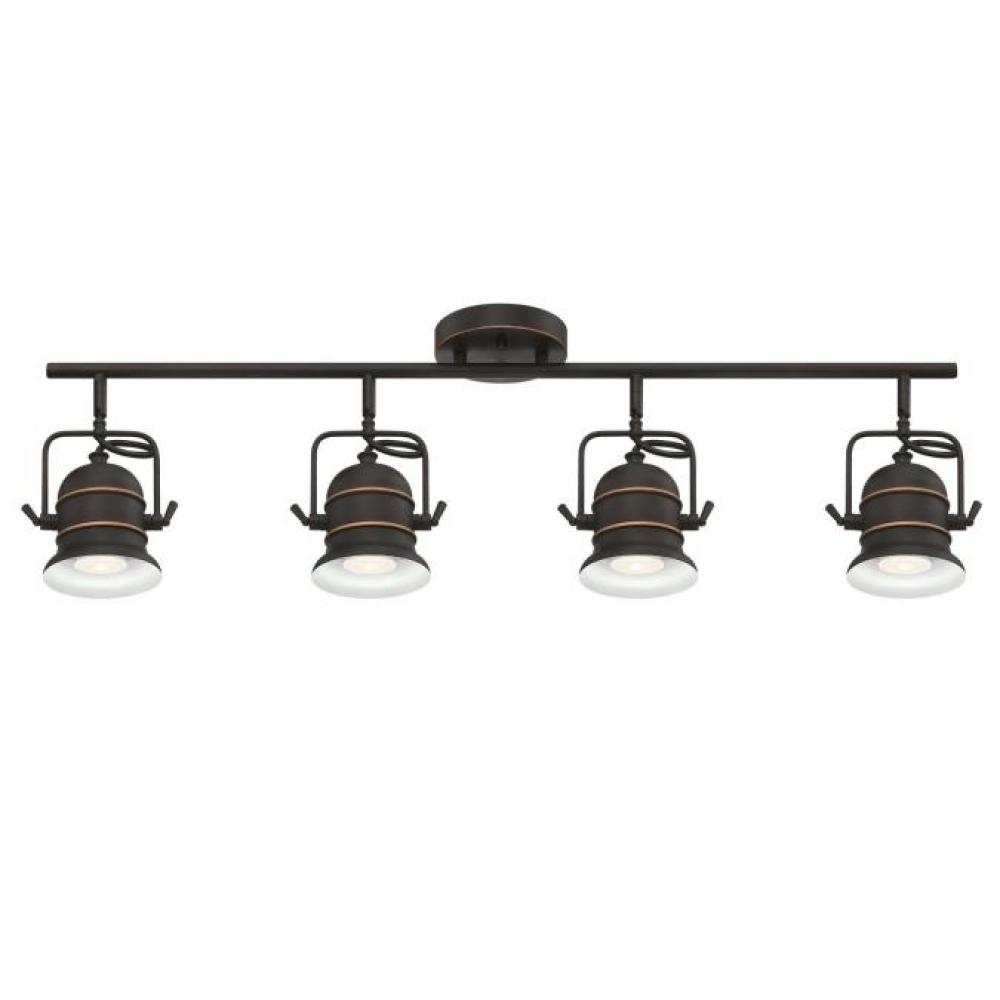 4 Light Track Light Kit Oil Rubbed Bronze Finish with Highlights