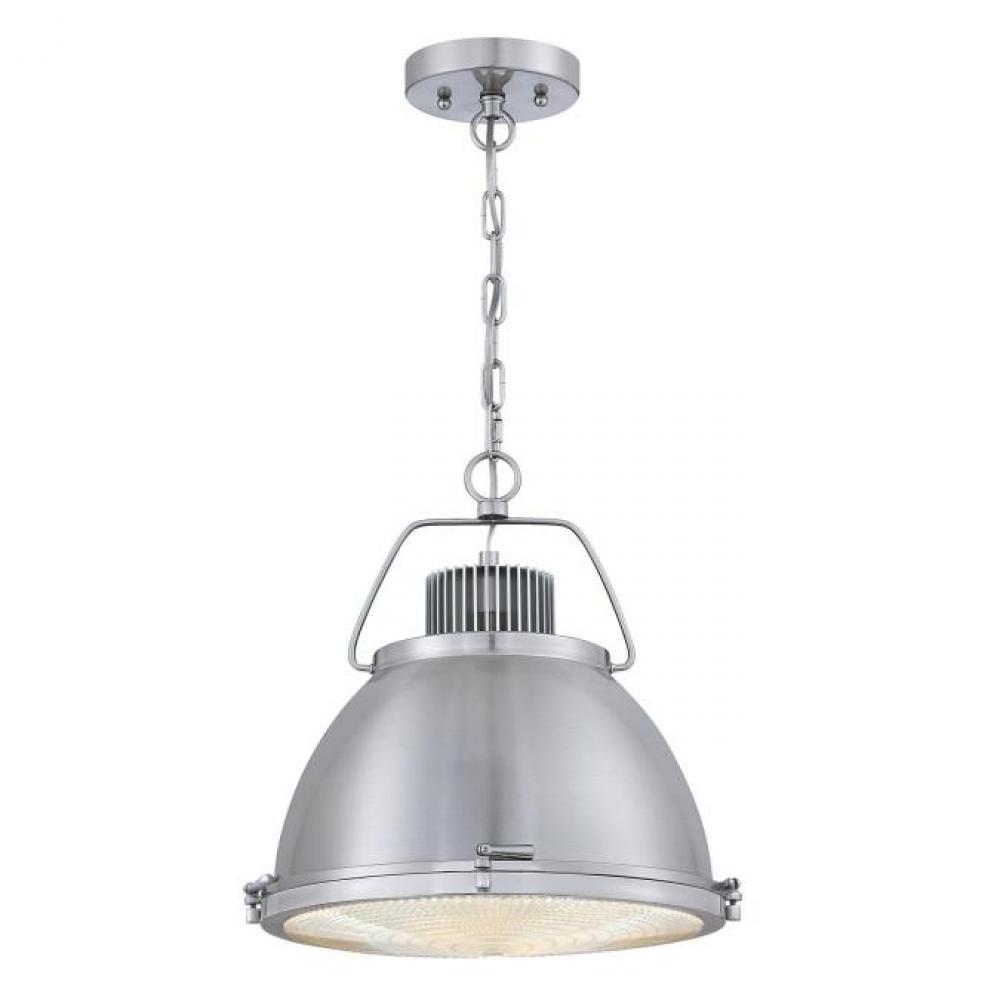 Pendant Brushed Nickel Finish with Clear Prismatic Lens