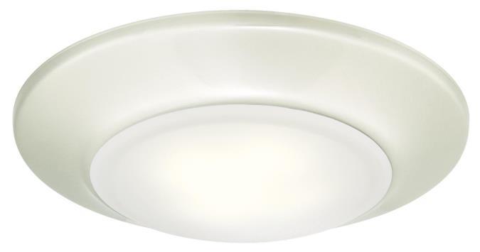6 in. 12W LED Surface Mount Brushed Nickel Finish Frosted Lens, 3000K