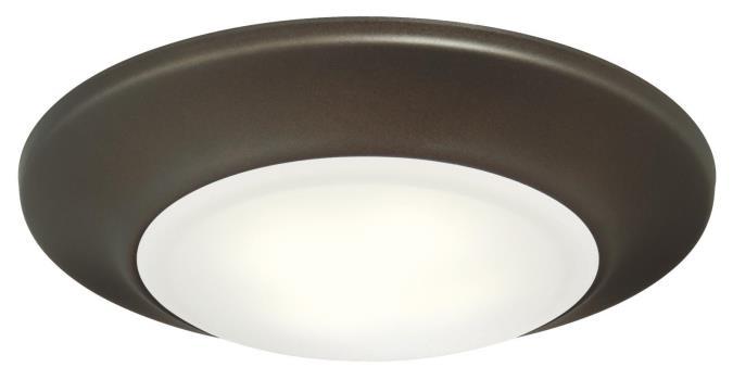 6 in. 12W LED Surface Mount Oil Rubbed Bronze Finish Frosted Lens, 3000K