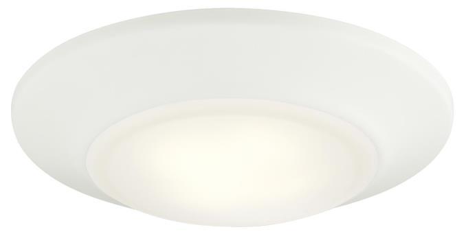 6 in. 12W LED Surface Mount White Finish Frosted Lens, 3000K