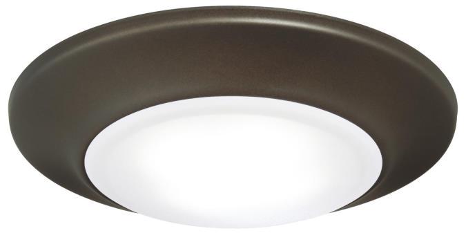 6 in. 12W LED Surface Mount Oil Rubbed Bronze Finish Frosted Lens, 4000K