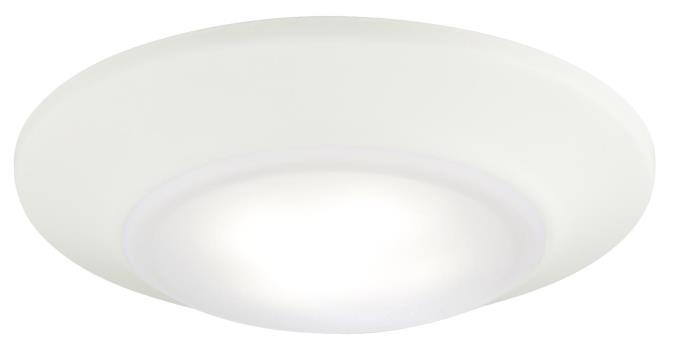 6 in. 12W LED Surface Mount White Finish Frosted Lens, 4000K