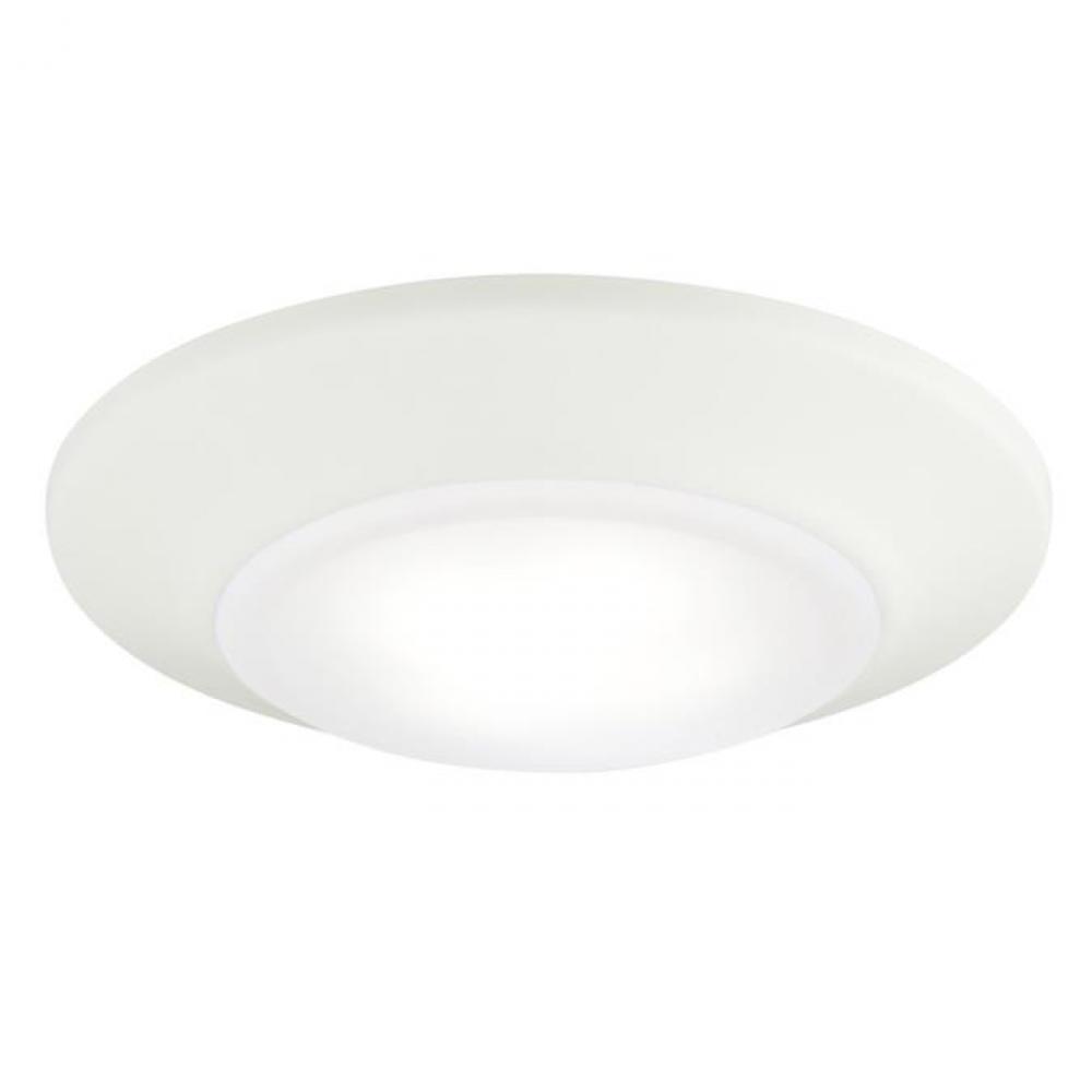 6 in. 12W LED Surface Mount White Finish Frosted Lens, 5000K