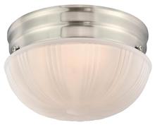 Westinghouse 6107200 - 7 in. 10W LED Flush Brushed Nickel Finish Frosted Fluted Glass