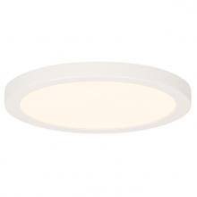 Westinghouse 6112000 - 7 in. 17W LED Flush with Color Temperature Selection White Finish White Frosted Shade
