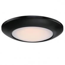 Westinghouse 6120200 - 11 in. 20W Dimmable LED Flush with Color Temperature Selection Black Finish Frosted Shade