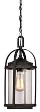 Westinghouse 6339400 - Pendant Oil Rubbed Bronze Finish with Highlights Clear Seeded Glass