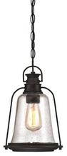 Westinghouse 6339900 - Pendant Oil Rubbed Bronze Finish with Highlights Clear Seeded Glass