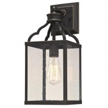 Westinghouse 6359200 - Wall Fixture Oil Rubbed Bronze Finish with Highlights Clear Seeded Glass