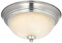 Westinghouse 6400500 - 11 in. 15W LED Flush Brushed Nickel Finish White Alabaster Glass