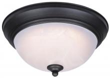 Westinghouse 6400600 - 11 in. 15W LED Flush Oil Rubbed Bronze Finish White Alabaster Glass