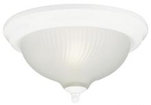 Westinghouse 6430000 - 13 in. 2 Light Flush White Finish Frosted Swirl Glass