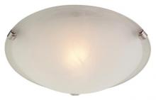 Westinghouse 6629700 - 12 in. 1 Light Flush Brushed Nickel Finish Alabaster Glass