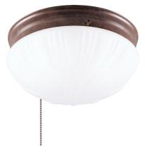 Westinghouse 6720200 - 9 in. 2 Light Flush Pull Chain Sienna Finish Frosted Fluted Glass