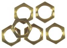 Westinghouse 7062100 - 6 Hex Nuts Solid Brass
