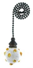 Westinghouse 7711800 - Clear and Amber Swirl Glass Sphere Oil Rubbed Bronze Finish