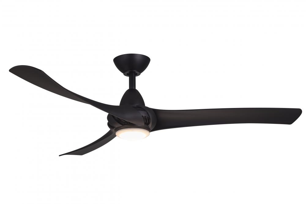 Droid LED Matte Black Ceiling Fan