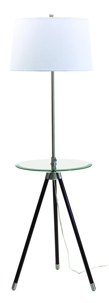 Tripod Adjustable Floor Lamp with Glass Table