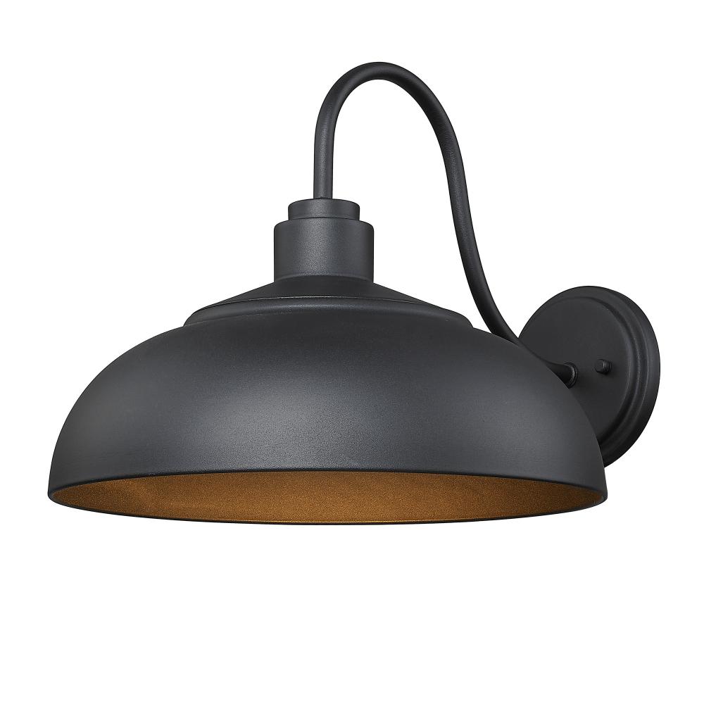Levitt Large Wall Sconce - Outdoor in Natural Black with Natural Black Shade