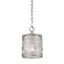 Golden 1993-M1L PS - Joia Mini Pendant in Peruvian Silver with Sterling Mist Shade