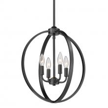 Golden 3167-4P BLK - Colson BLK 4 Light Pendant in Matte Black