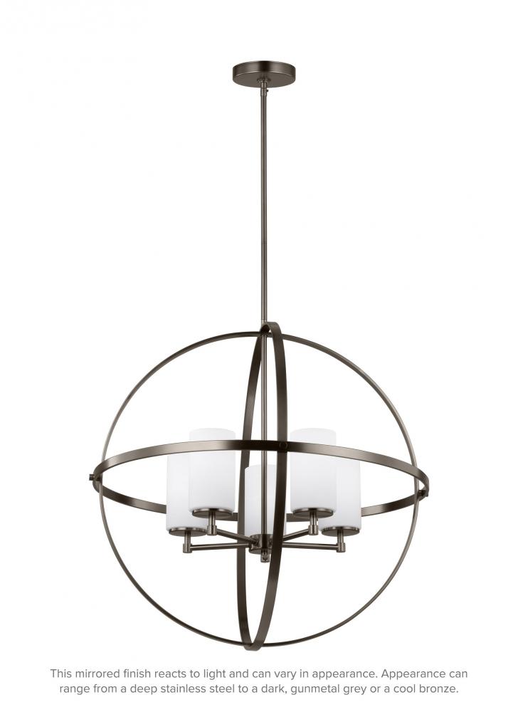 Alturas contemporary 5-light indoor dimmable ceiling chandelier pendant light in brushed oil rubbed