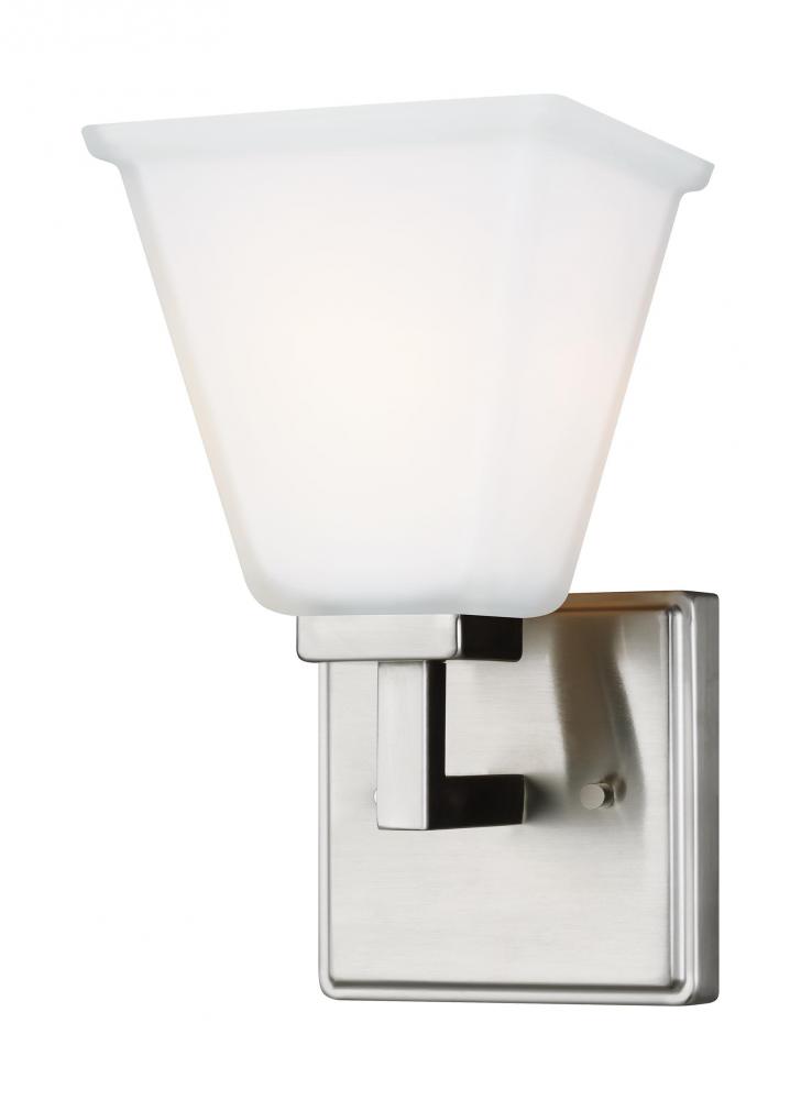 Ellis Harper classic 1-light indoor dimmable bath vanity wall sconce in brushed nickel silver finish