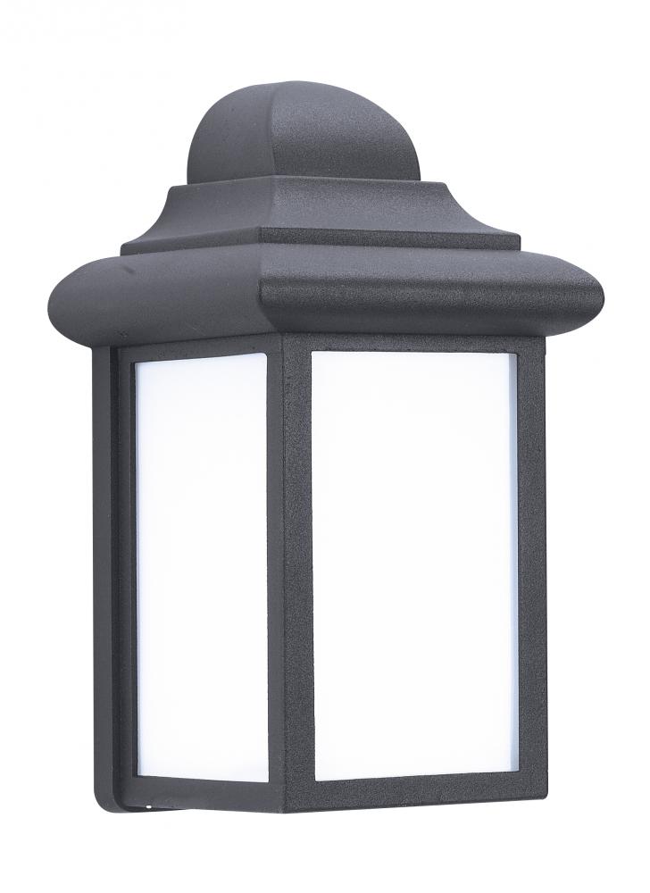 Mullberry Hill traditional 1-light outdoor exterior wall lantern sconce in black finish with smooth