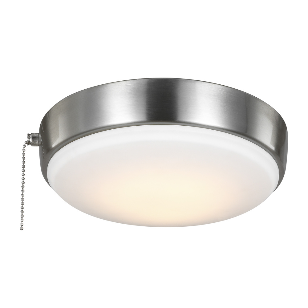 9" LED Light Kit in Brushed Nickel with Frosted Acrylic Shade