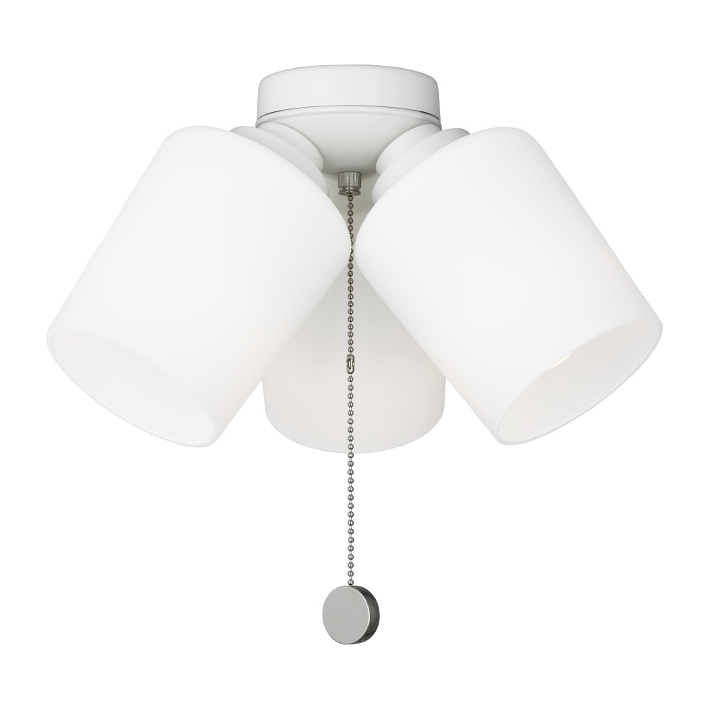 Windom Light Kit in Matte White with Opal Etched Glass