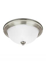 Generation Lighting 77063EN3-962 - Geary transitional 1-light LED indoor dimmable ceiling flush mount fixture in brushed nickel silver
