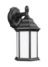 Generation Lighting 8338751-12 - Sevier traditional 1-light outdoor exterior small downlight outdoor wall lantern sconce in black fin