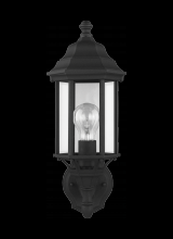 Generation Lighting 8538701-12 - Sevier traditional 1-light outdoor exterior small uplight outdoor wall lantern sconce in black finis